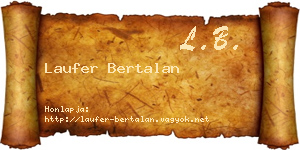 Laufer Bertalan névjegykártya